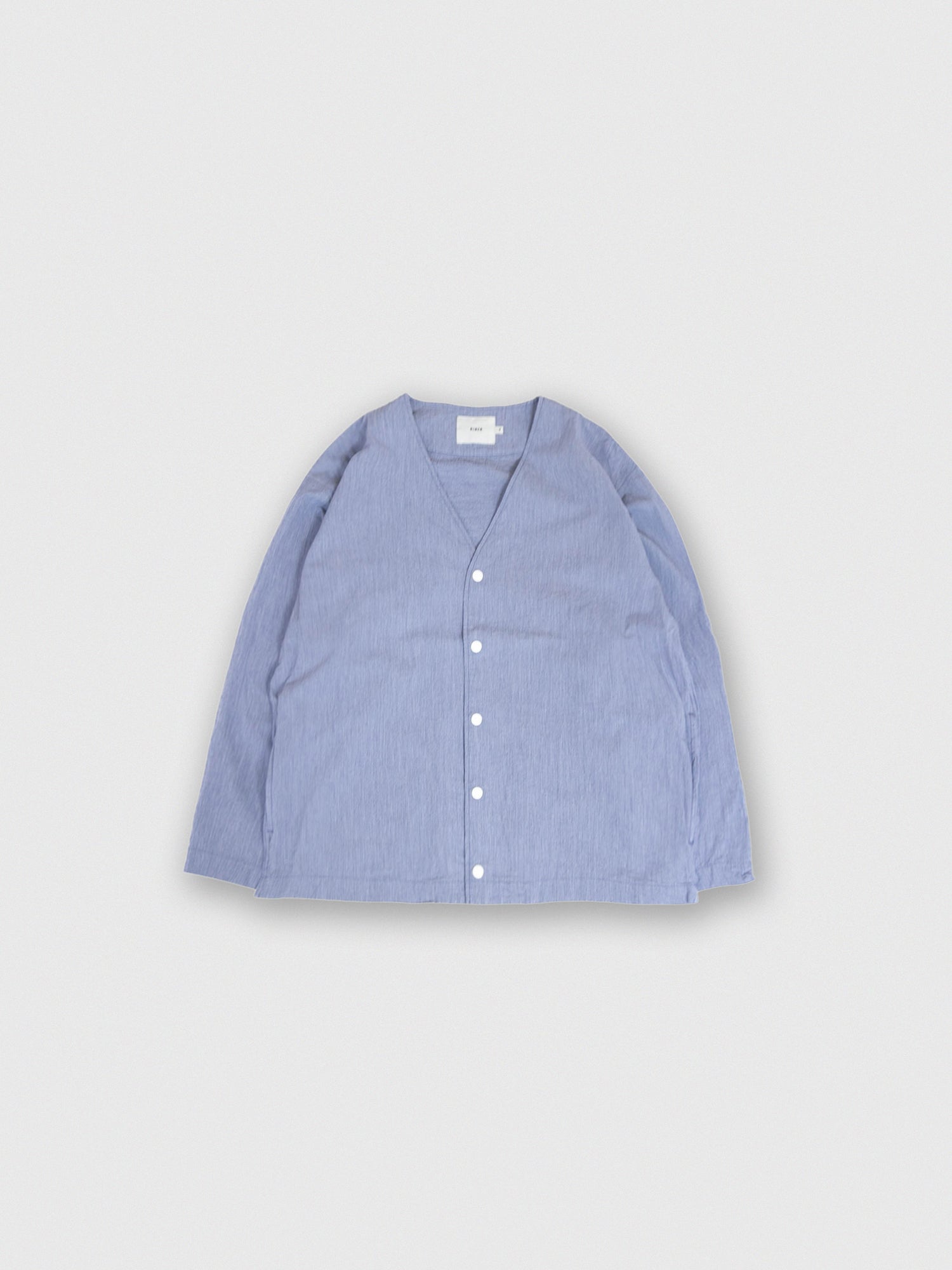 RINEN<br>80/1+50/1強撚平織<br>カーディガンシャツ<br>No.R39606